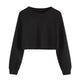 20# Womens Hoodies Long Sleeve O Neck Solid Sweatshirt Pullover Tops Blouse Sweatshirt Sudadera Mujer Women Hoodie Short Shirts