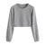 20# Womens Hoodies Long Sleeve O Neck Solid Sweatshirt Pullover Tops Blouse Sweatshirt Sudadera Mujer Women Hoodie Short Shirts