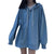 2019 Autumn Hoodies Women Fashion Pocket Blue Pure Color Warm Hoodie Top Sweatshirt Long Sleeve Oversize Hooded Tops S-5XL
