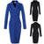 2019 Ladies fashion Women's Long Sleeve Dress Suit Collar Neck Office Pencil Dress OL Business Dress Suit S-4XL plus size Dress