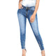 2019 New Blue Jeans Pancil Pants Women High Waist Slim Pearl Skinny Denim Jeans Casual Stretch Skinny Trousers Jean d#