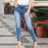 2019 New Blue Jeans Pancil Pants Women High Waist Slim Pearl Skinny Denim Jeans Casual Stretch Skinny Trousers Jean d#