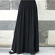 2019 Women Long Maxi Pleated Skirt High Waist Elascity Casual Party Skirt Solid Color plus size Loose long skirts for women #626