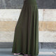 2019 Women Long Maxi Pleated Skirt High Waist Elascity Casual Party Skirt Solid Color plus size Loose long skirts for women #626