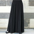 2019 Women Long Maxi Pleated Skirt High Waist Elascity Casual Party Skirt Solid Color plus size Loose long skirts for women #626