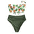 2020 Bikini Set Swimwear Women Avocado Print Tube up Two Pieces Bikini Push-Up Swimsuit Beachwear Backless Biquini Beach Bathing