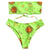 2020 Bikini Set Swimwear Women Avocado Print Tube up Two Pieces Bikini Push-Up Swimsuit Beachwear Backless Biquini Beach Bathing