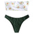 2020 Bikini Set Swimwear Women Avocado Print Tube up Two Pieces Bikini Push-Up Swimsuit Beachwear Backless Biquini Beach Bathing