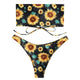 2020 Bikini Set Swimwear Women Avocado Print Tube up Two Pieces Bikini Push-Up Swimsuit Beachwear Backless Biquini Beach Bathing