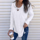 2020 Hot Women's Shirts For Spring Female V Neck Strap Long Sleeve Oversize Fashion Tops Female Elegant Top Autumn Blouse