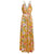 2020 Multicolor Tropical Jungle Leaf Boho Long Dress Sling Cross Back Women V neck Party Night Elegant Sexy Maxi Summer Dresses