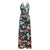 2020 Multicolor Tropical Jungle Leaf Boho Long Dress Sling Cross Back Women V neck Party Night Elegant Sexy Maxi Summer Dresses