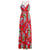2020 Multicolor Tropical Jungle Leaf Boho Long Dress Sling Cross Back Women V neck Party Night Elegant Sexy Maxi Summer Dresses