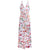 2020 Multicolor Tropical Jungle Leaf Boho Long Dress Sling Cross Back Women V neck Party Night Elegant Sexy Maxi Summer Dresses