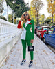 2020 New Spring Women’s Tracksuit Notched Full Sleeve Blazers Pants Suit Two Piece Casual Fashion Outfit Patchwork Color Uniform