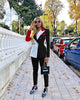 2020 New Spring Women’s Tracksuit Notched Full Sleeve Blazers Pants Suit Two Piece Casual Fashion Outfit Patchwork Color Uniform