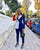 2020 New Spring Women’s Tracksuit Notched Full Sleeve Blazers Pants Suit Two Piece Casual Fashion Outfit Patchwork Color Uniform