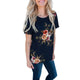 2020 Summer Casual Stylish Women Casual Floral Print Short Sleeve Chiffon Shirts O-Neck Tops Fashion S M L XL XXL XXXL!
