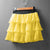 2020 Summer Women Elasticity Waist Mini Skirt Ladies Chiffon Skirt Ladies Casual Cake Skirts Black White Femme Pleated Skirts