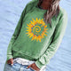 2020 Sweatshirts Women Daisy Women's Pullover No Hooded Ladies Long Sleeve Sunflower Sweatshirts Ladies Casual Pullover Clothes