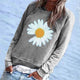 2020 Sweatshirts Women Daisy Women's Pullover No Hooded Ladies Long Sleeve Sunflower Sweatshirts Ladies Casual Pullover Clothes