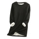 2020 Winter Women Thick Fleece Sweatshirt Velvet Warm Solid O-neck Underwear Blouse Tops толстовка женская