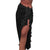 2020 Women Beach Skirt Ruffles Sarong Bikini Cover Up Chiffon Wrap Mesh Dresses Pure Color Sexy Summer Beach Dress Bathing Suit
