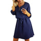 2020 Women Casual summer dress Solid Design Buttons Half Sleeve Dress Sundress vestido