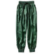 2020 Women Summer Big Pocket Satin Highlight Harem Pants Women Glossy  Ribbon Trousers  Harajuku Joggers Women's Loose Pants
