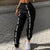 2020 Women Summer Big Pocket Satin Highlight Harem Pants Women Glossy  Ribbon Trousers  Harajuku Joggers Women's Loose Pants