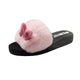 25# Women Slippers Fashion Indoor Rabbit Ear Women Slip-on Open Toe Flat Warm Winter Slipper Shoes Flip Flops Sandalias Mujer