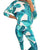 2PCS Womens Print Vacation Outfits Fashion Lounge Wear Ladies Top And Suit Pants Summer Beach Ladies Suits Plus Size