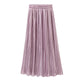 #35 summer skirt winter Vintage Casual High Waist Long Solid Fashion Daily Pleated Skirt japanese streetwear steampunk skirt