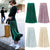 #35 summer skirt winter Vintage Casual High Waist Long Solid Fashion Daily Pleated Skirt japanese streetwear steampunk skirt