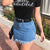38# Women's Skirt Skirts Faldas Jupe Femme Women High Waist Tassels Zipper Pockets Skinny Denim Mini Short Pencil Skirt