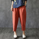 3XL 4XL Women Plus Size Pants 2020 Summer Solid Loose Harem Pants Woman Clothes Casual Mid Waist Ankle-Length Women Trousers