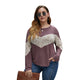 4XL Plus Size Leopard Printed T-shirts Women Winter Contrast Colour Tee Shirts Female Casual Loose Knitted Tshirts Tops D30