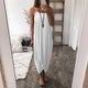 6 Colors Women Dress Summer Spaghetti Strap Solid  Loose Straps Elegant Holiday Casual Party Leisure Off Shoulder Beach Dress