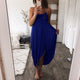 6 Colors Women Dress Summer Spaghetti Strap Solid  Loose Straps Elegant Holiday Casual Party Leisure Off Shoulder Beach Dress