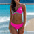7 Colors Womens Padded Push-up Bra Tankini Bikini Set 2019 Swimsuit Low Waist Bathing Suit Swimwear Two Pieces Halter Beachwear