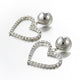 AENSOA Fashion Big Heart Rhinestone Earrings For Women 2020 Pearl Crystal Geometric Statement Earrings Wedding Costume Jewellery
