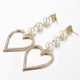 AENSOA Fashion Big Heart Rhinestone Earrings For Women 2020 Pearl Crystal Geometric Statement Earrings Wedding Costume Jewellery