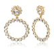 AENSOA Fashion Big Heart Rhinestone Earrings For Women 2020 Pearl Crystal Geometric Statement Earrings Wedding Costume Jewellery
