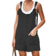 Adisputent 2020 Summer Jumpsuit Women Romper Cotton And Linen Sleeveless Suspender Buttons Pocket Shorts Casual Loose Suspenders