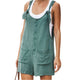 Adisputent 2020 Summer Jumpsuit Women Romper Cotton And Linen Sleeveless Suspender Buttons Pocket Shorts Casual Loose Suspenders