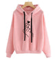 Adisputent 2020 Women Hoodies Casual Planet Print Solid Color Loose Drawstring Sweatshirt Fashion Long Sleeve Hooded Female Tops