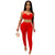 Adogirl Diamonds Fashion Sexy Two Piece Set Women Night Club Suit Spaghetti Straps Crop Top Pencil Pants Female Skinny Outfits