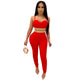 Adogirl Diamonds Fashion Sexy Two Piece Set Women Night Club Suit Spaghetti Straps Crop Top Pencil Pants Female Skinny Outfits