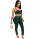 Adogirl Diamonds Fashion Sexy Two Piece Set Women Night Club Suit Spaghetti Straps Crop Top Pencil Pants Female Skinny Outfits