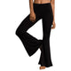Autumn And Winter Women's Solid Color High Waist Stretch  Black Bell Pants Slim Hip Casual Elastic Pants #Zer